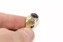 Ring Vintage Schmuck Alexandrit 14 Karat Gelbgold vrc078y